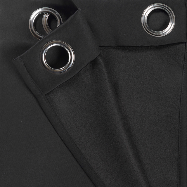 Rideau thermique ALESSANDRO coloris noir 135 x 240 cm