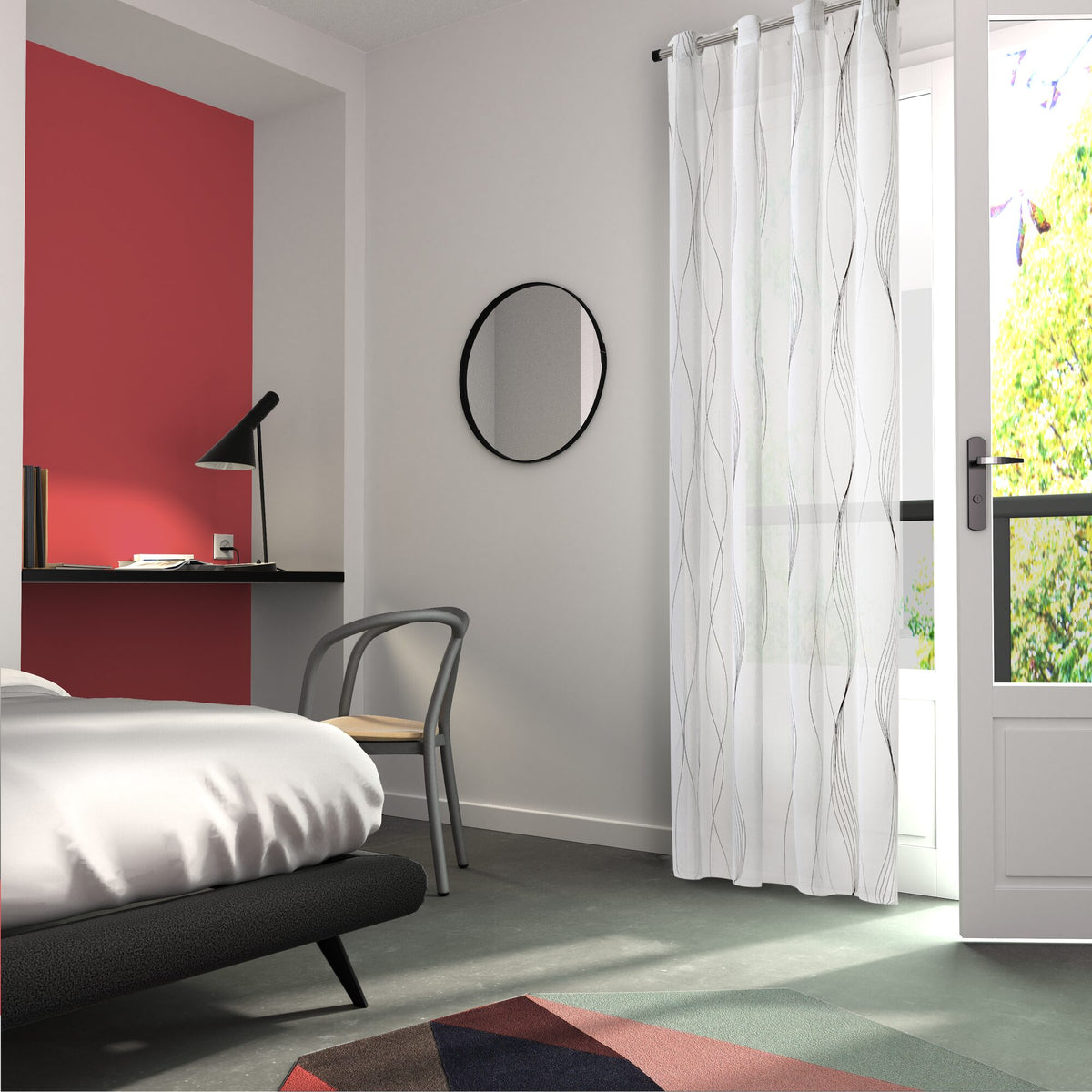 Voilage Sound Blanc cuivré