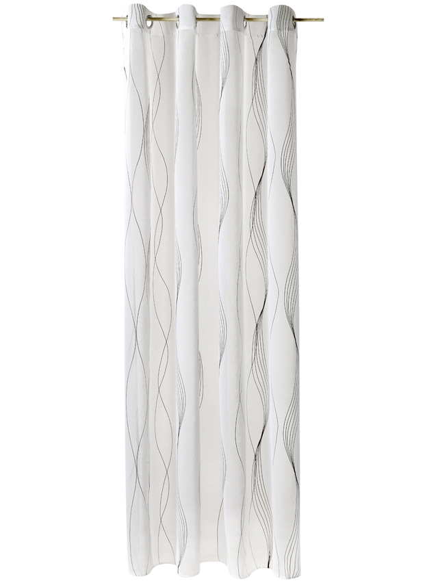 Voilage SOUND coloris blanc cuivré 140 x 260 cm