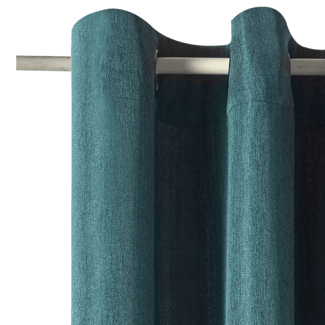 Rideau AMSTERDAM coloris bleu paon 140 x 240 cm