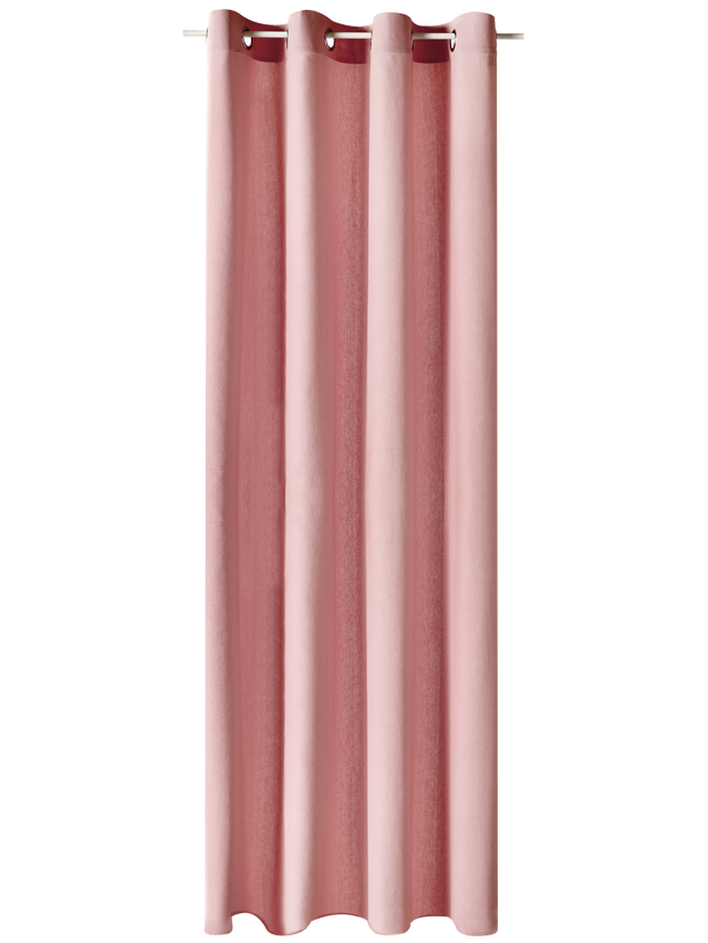 Rideau COTOON coloris rose tendre 140 x 240 cm