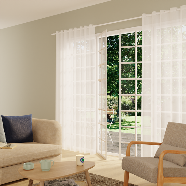 Voilage PLEIN JOUR coloris blanc 240 x 240 cm