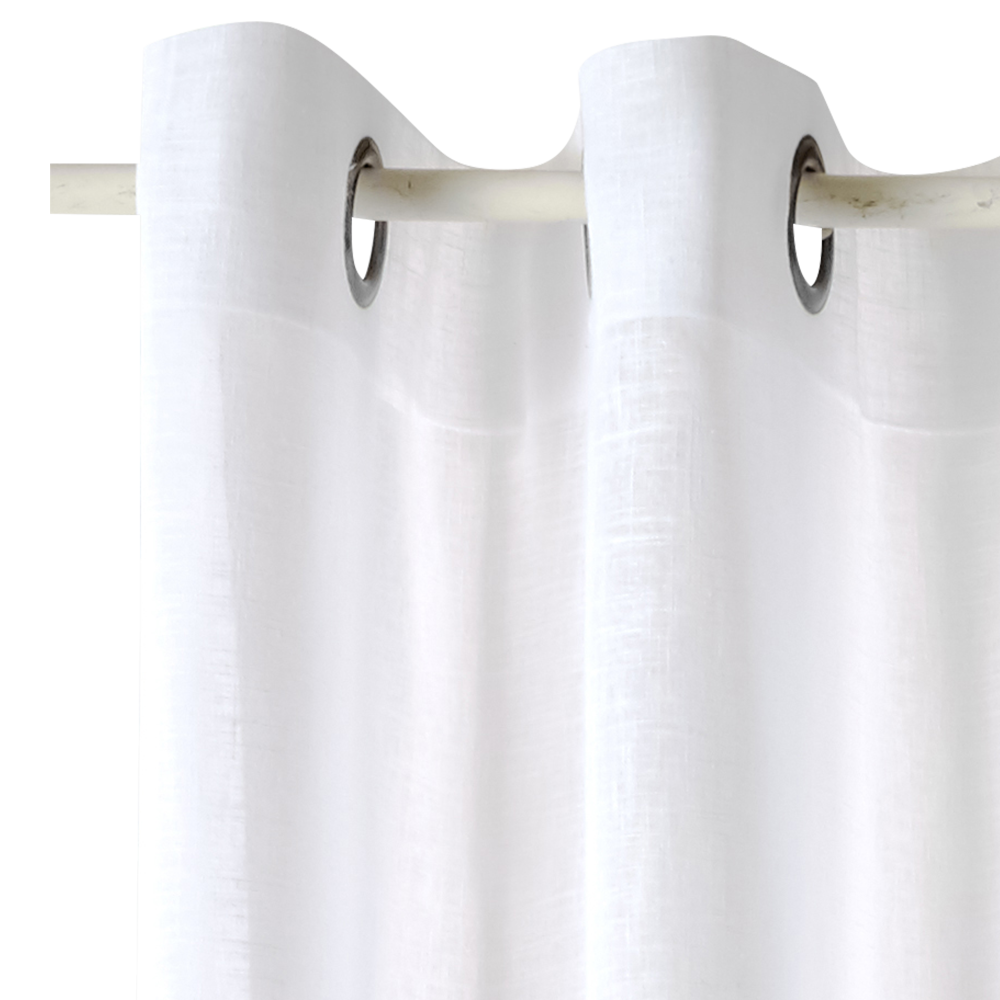 Voilage Aspect lin Blanc