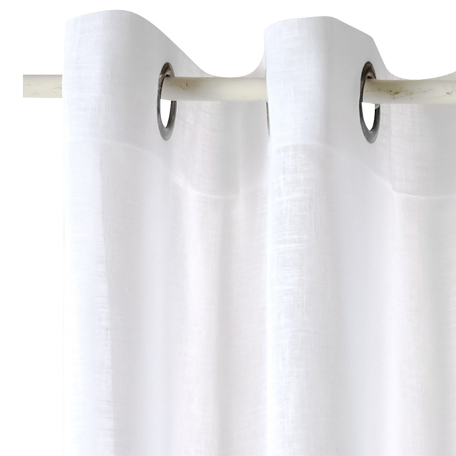 Voilage ASPECT LIN coloris blanc 240 x 260 cm