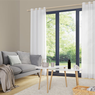 Voilage Aspect lin Blanc