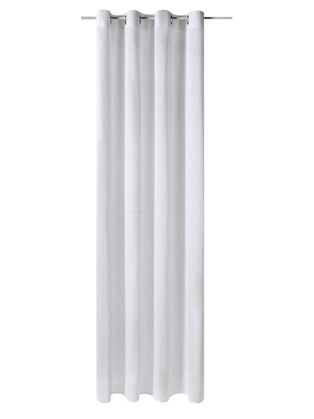 Voilage ASPECT LIN coloris blanc 145 x 260 cm