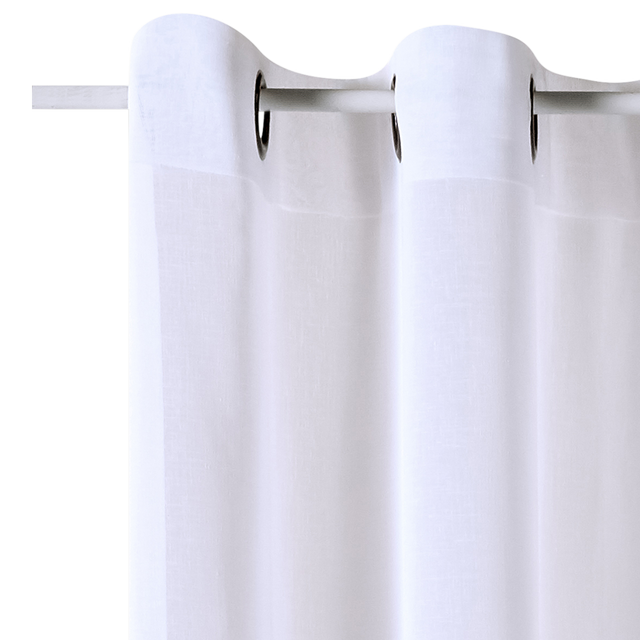 Voilage LINETTE coloris blanc 145 x 240 cm