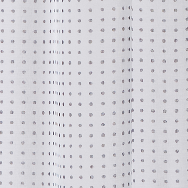 Voilage DOTTED coloris blanc 140 x 240 cm