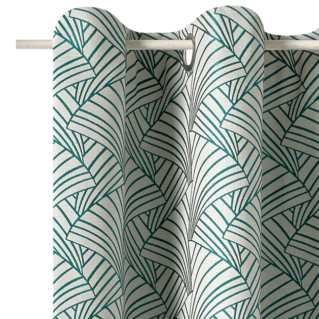 Rideau ARDECCO coloris vert émeraude 135 x 250 cm