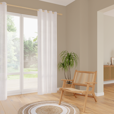 Voilage Flot bleu Blanc