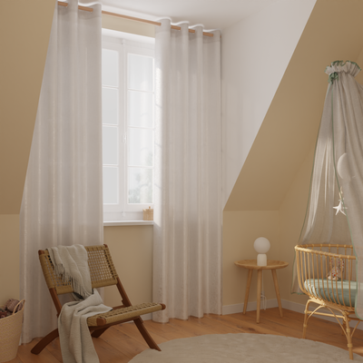 Voilage Irise Blanc