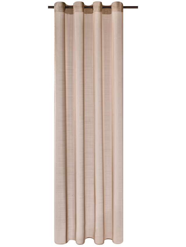 Voilage ÉTAMINE GIVRÉE coloris taupe 145 x 240 cm