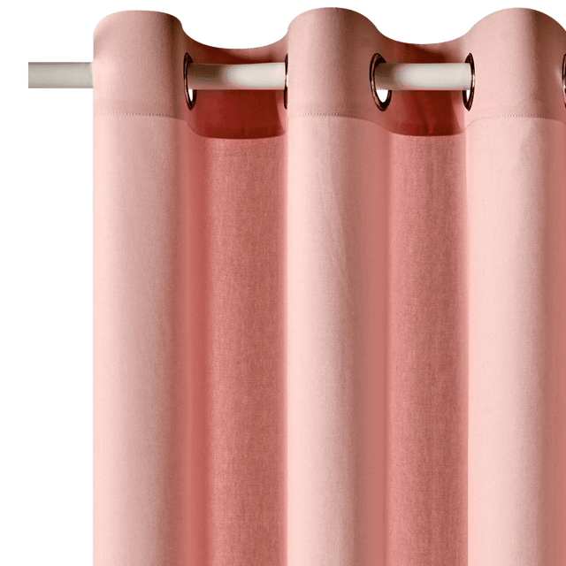 Rideau COTOON coloris rose blush 140 x 240 cm