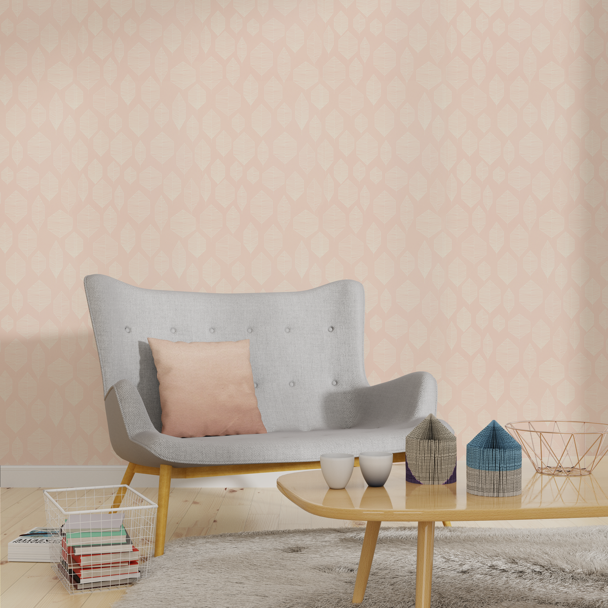 Coussin Velvet Rose blush