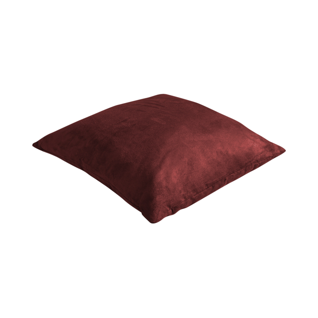 Coussin VELVET coloris rouge marsala 45 x 45 cm