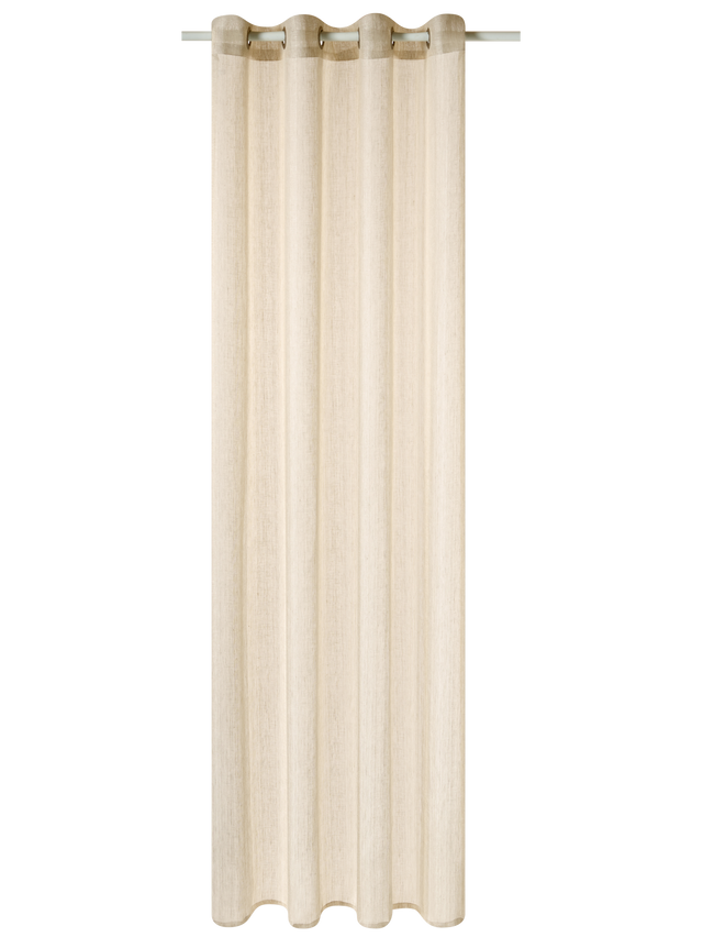 Voilage Lin GHIANA coloris beige 140 x 260 cm