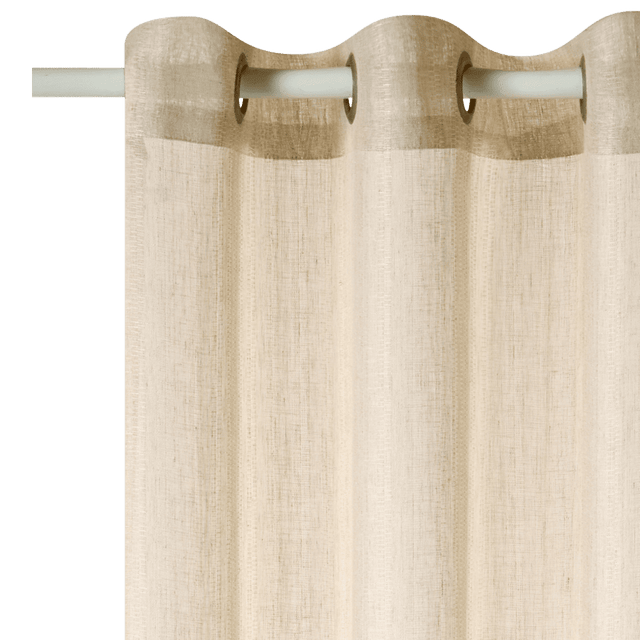 Voilage Lin GHIANA coloris beige 140 x 260 cm