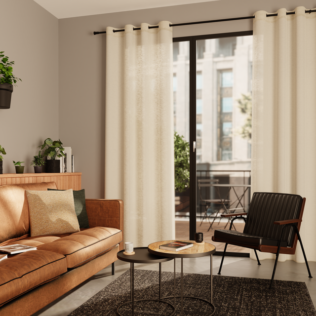 4MURS Voilage CASA coloris lin 140 x 240 cm