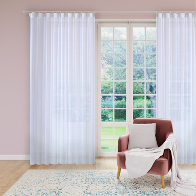 Voilage Voile jour clair Blanc