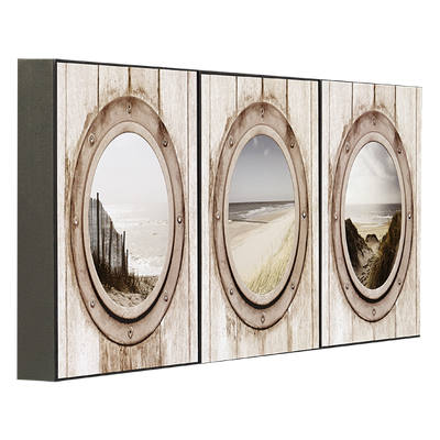 Triptyque Triptyque hublot Gris perle