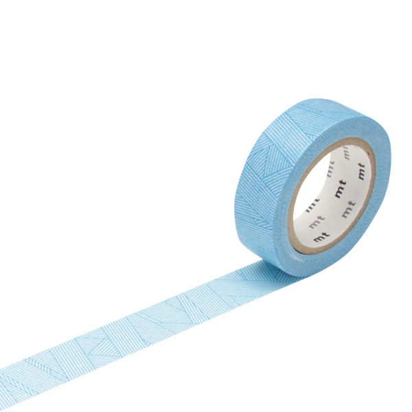 Masking tape TRAME MESSY coloris cyan