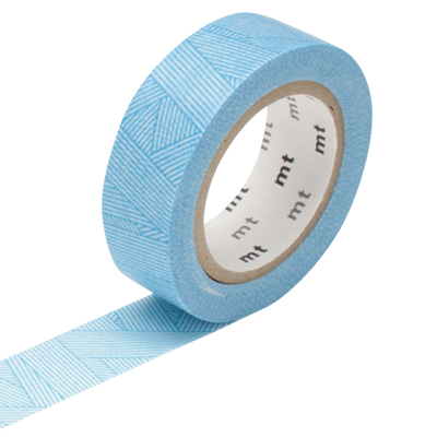 Masking tape Trame messy Cyan