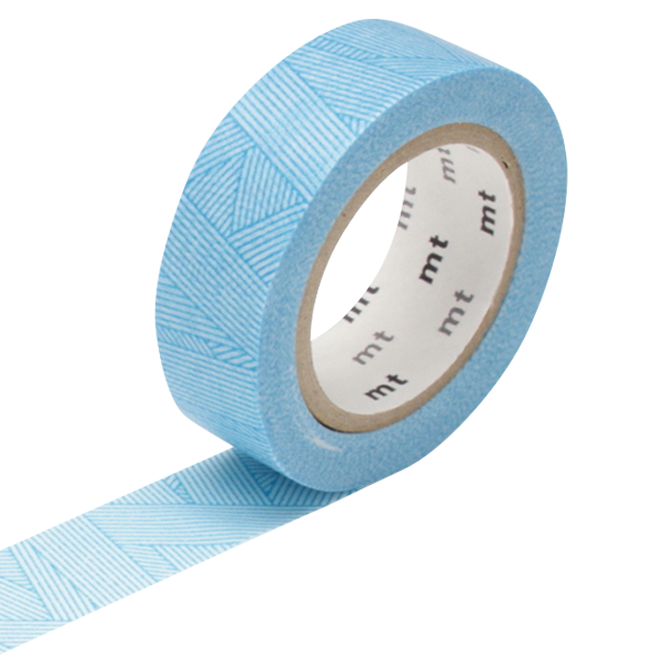 Masking tape TRAME MESSY coloris cyan