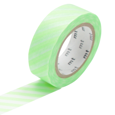 Masking tape Rayures Vert fluo