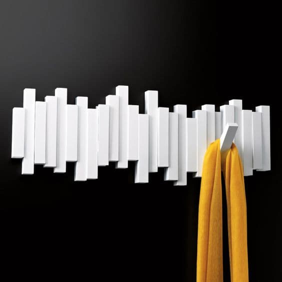 UMBRA Patère Sliding Blanc