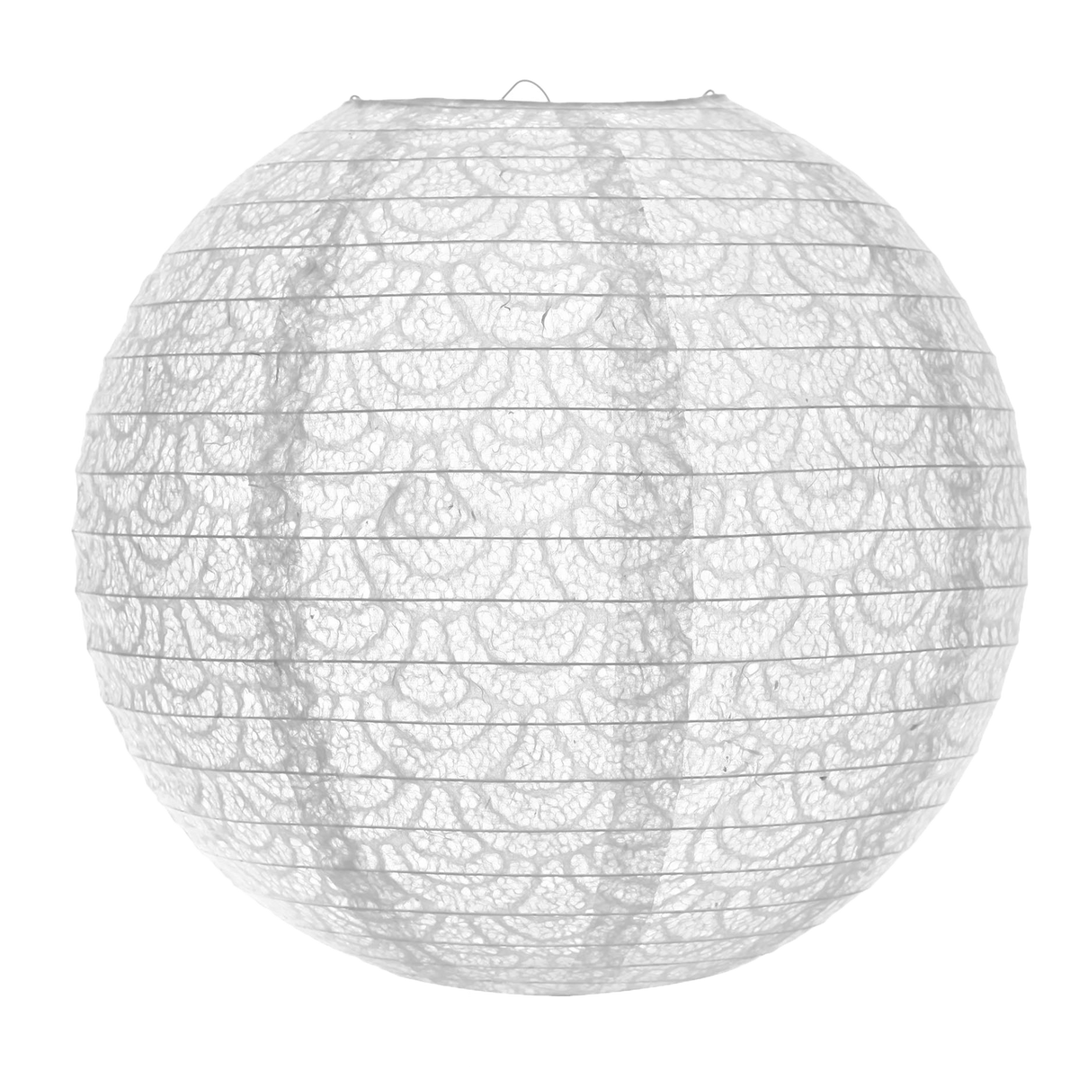 Abat-jour boule papier Dentelle Blanc