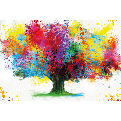 Tableau Coloured tree Multicolore
