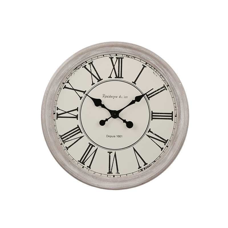 Horloge en bois Clothilde Blanc