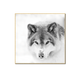 4MURS Tableau Snow wolf Gris polaire