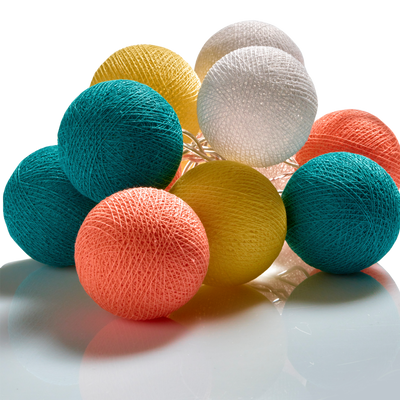 Guirlande lumineuse boule Macaron Vert céladon