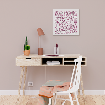 Tableau en verre Lighting board Blanc