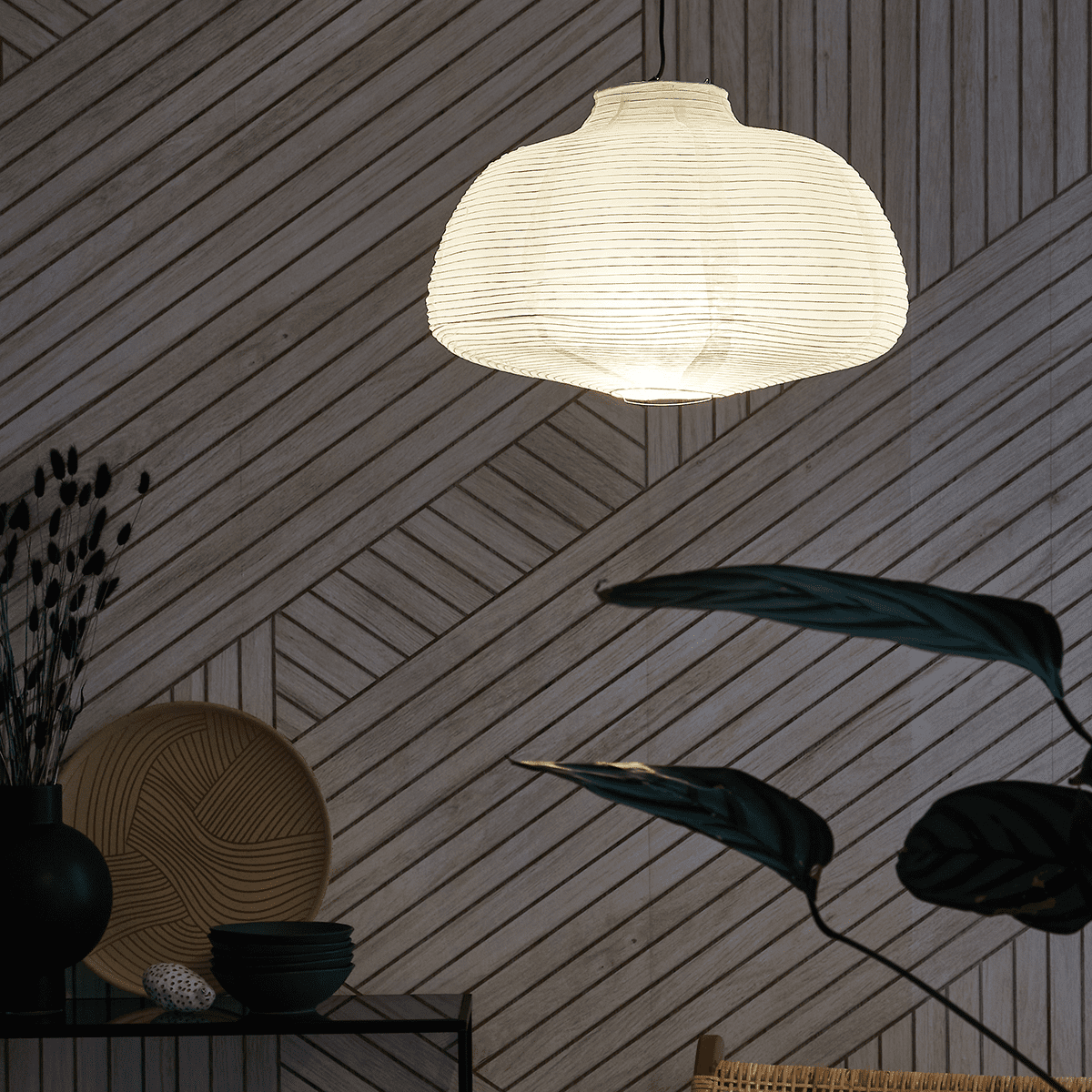 Abat-jour boule papier Nuage Blanc