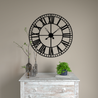 Horloge en métal Ismael Noir