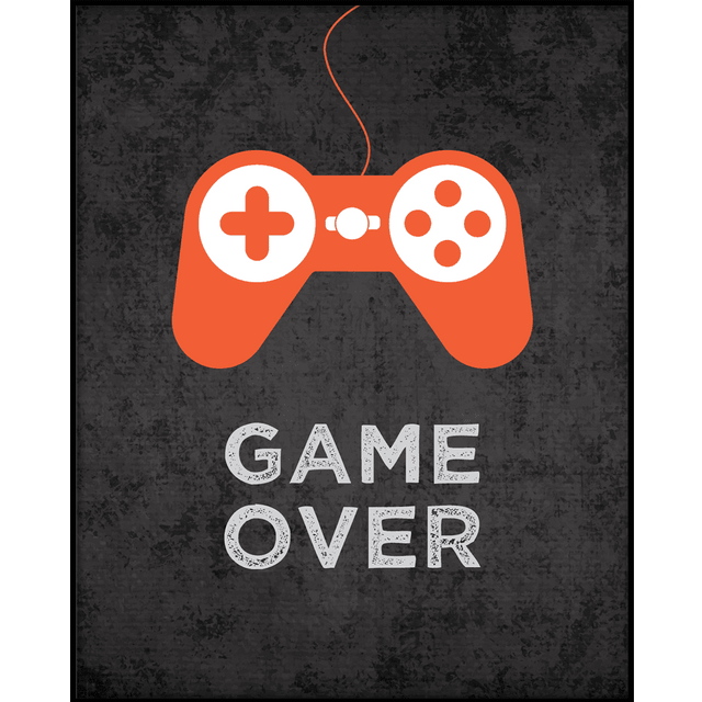 4MURS Tableau GAME OVER coloris noir