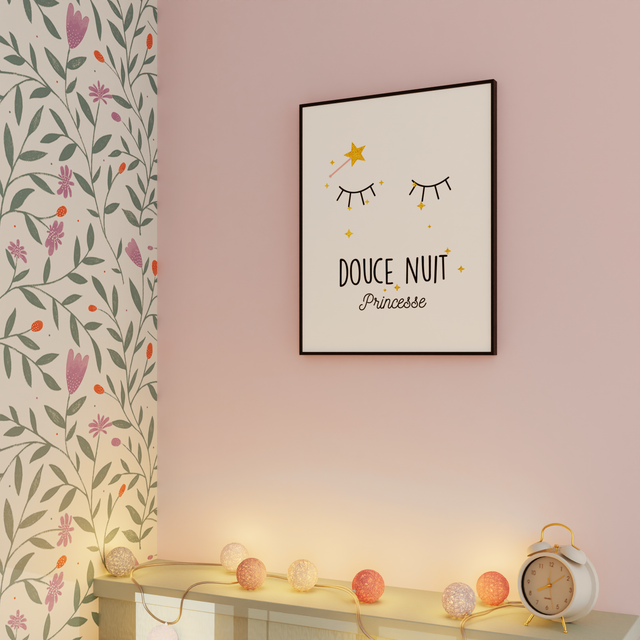 Tableau DOUCE NUIT PRINCESSE coloris blanc