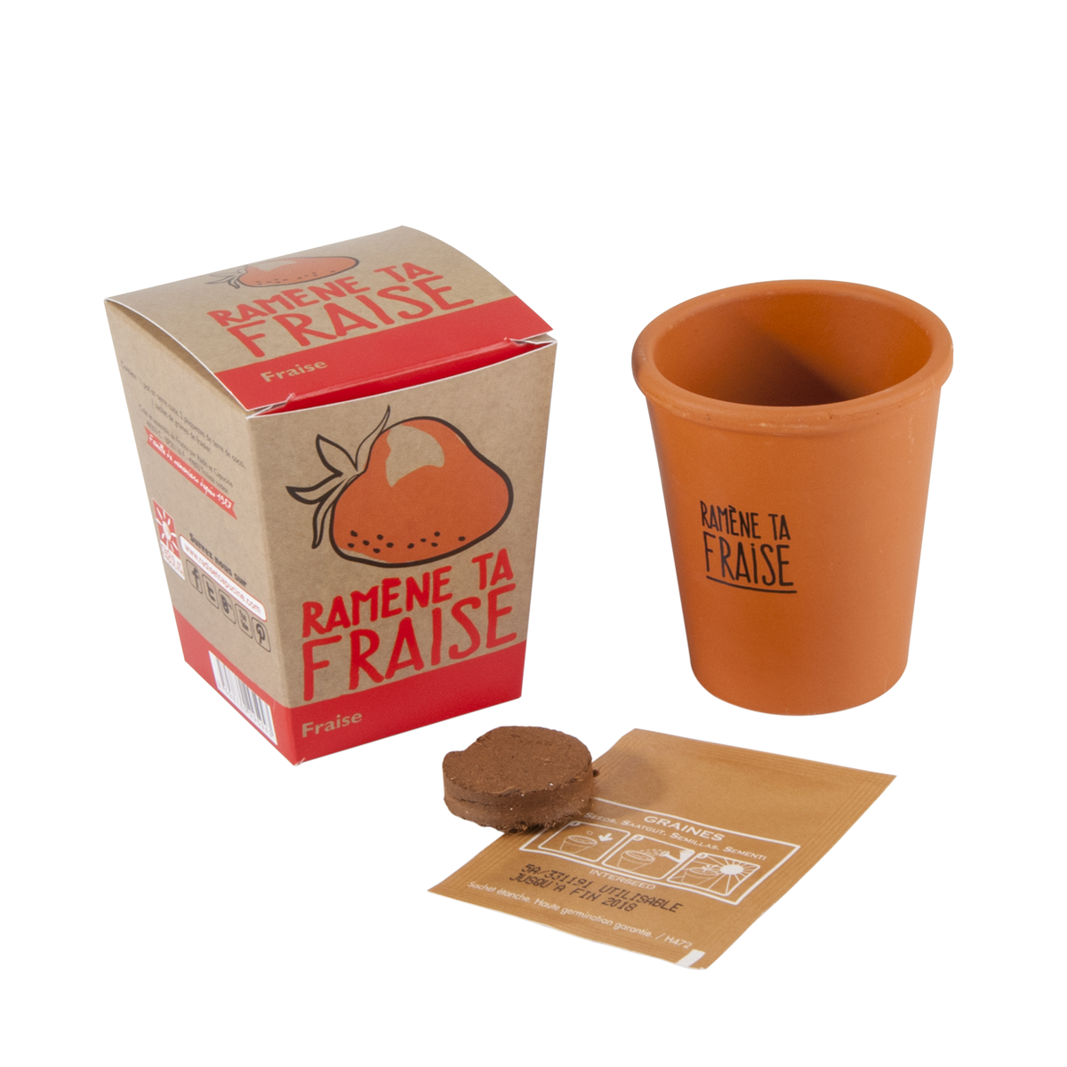 RADIS ET CAPUCINE Kit Ramene ta fraise Brun