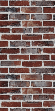 Papier peint intissé Brickwall Rouge brique