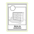 Dessin de bâche de protection emballée