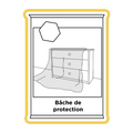 Dessin de bâche de protection emballée