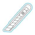 Dessin de cutter à lame rétractable