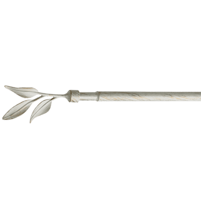 Kit barre à rideaux Elegance Blanc doré