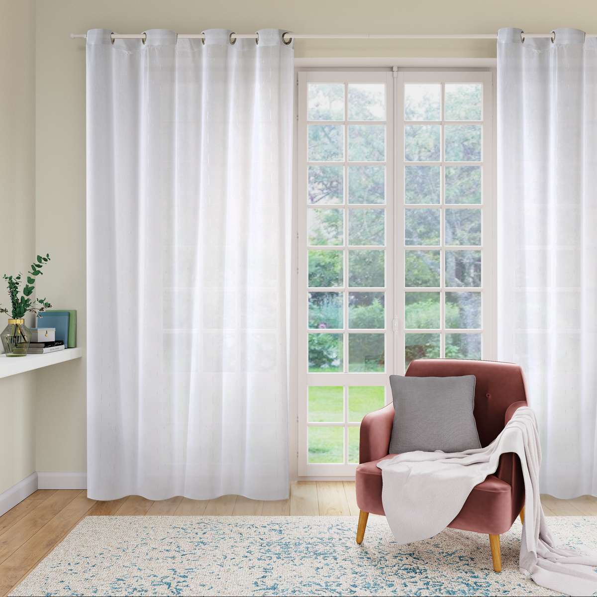 Voilage Filament Blanc