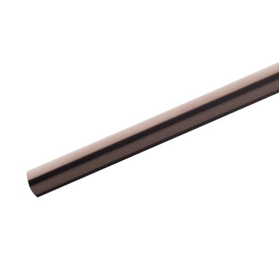 Barre à rideau Glacage Choco brossé Métal brossé