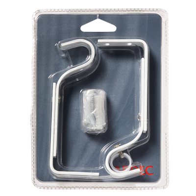 Support barre à rideau Howlite Blanc brillant Brillant