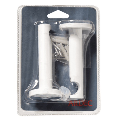 Support barre à rideau Howlite Blanc brillant Brillant