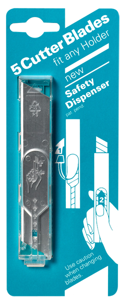 NESPOLI Kit 5 lames de cutter 9 mm